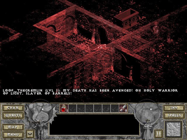 An angel from the heavens smites the foul wooden beasts!